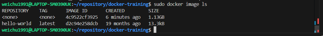 listing docker image